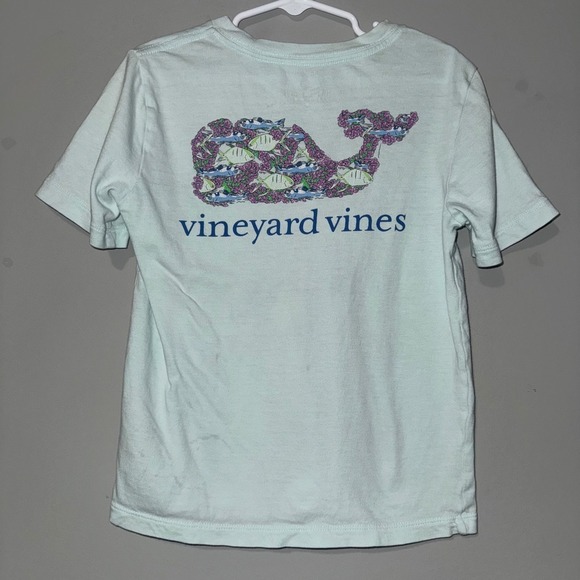 Vineyard Vines Kids Light Blue Whale Graphic Pocket T-Shirt Size 6 Short Sleeve - Picture 3 of 4